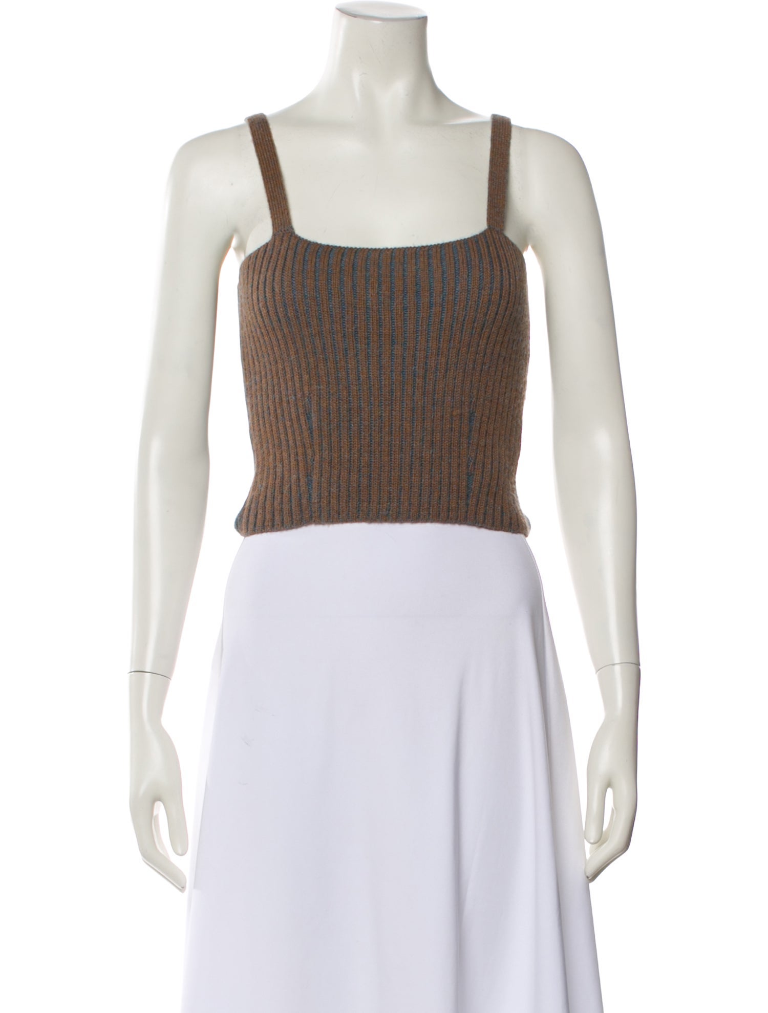 Eckhaus Latta Alpaca Square Neckline Crop Top