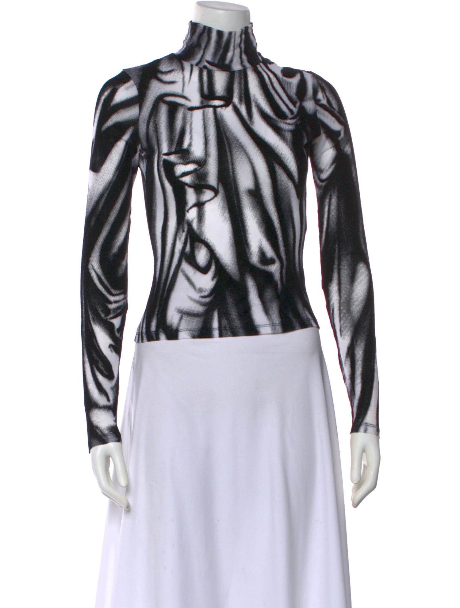 Eckhaus Latta Printed Mock Neck Top