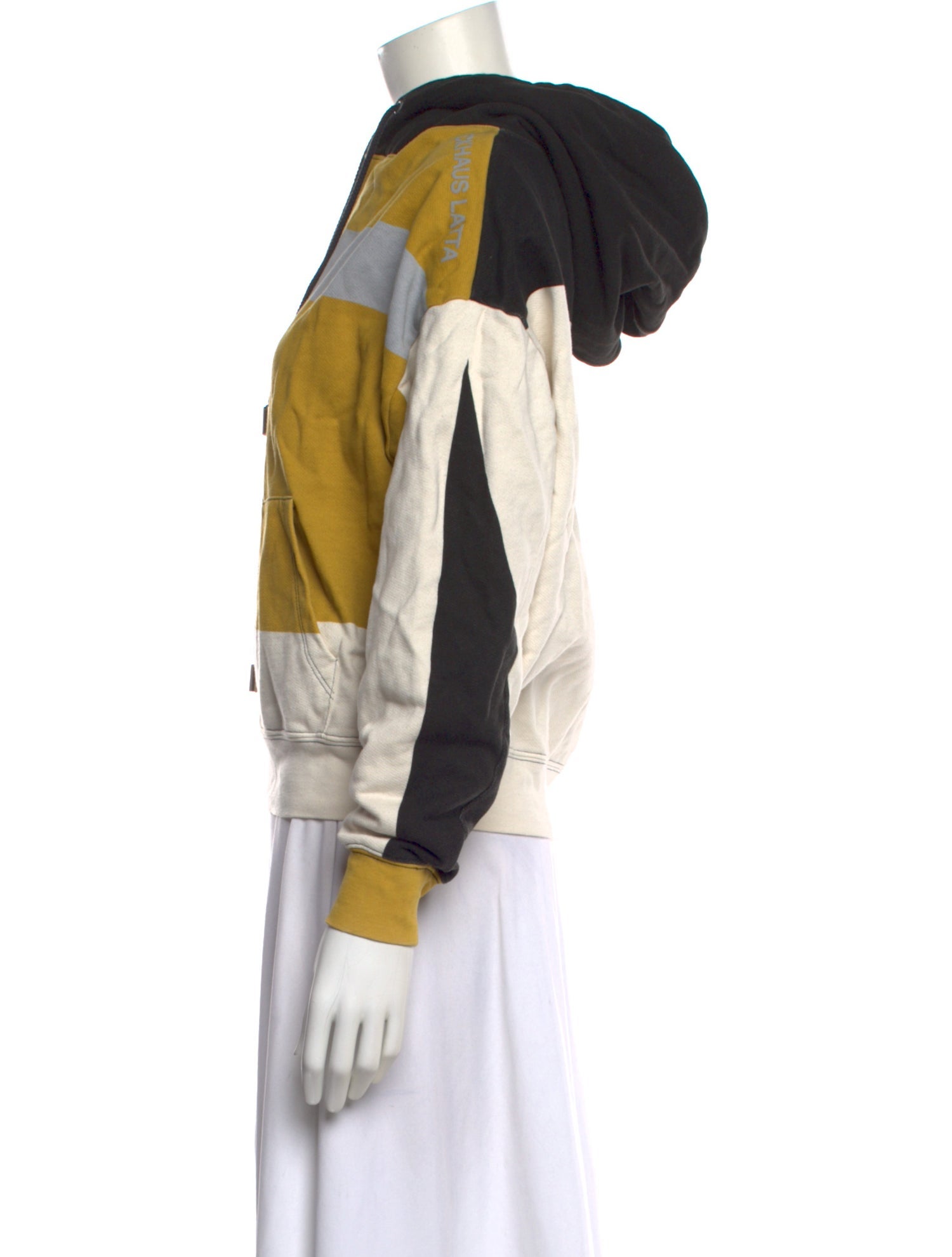 Eckhaus Latta Colorblock Pattern Crew Neck Hoodie