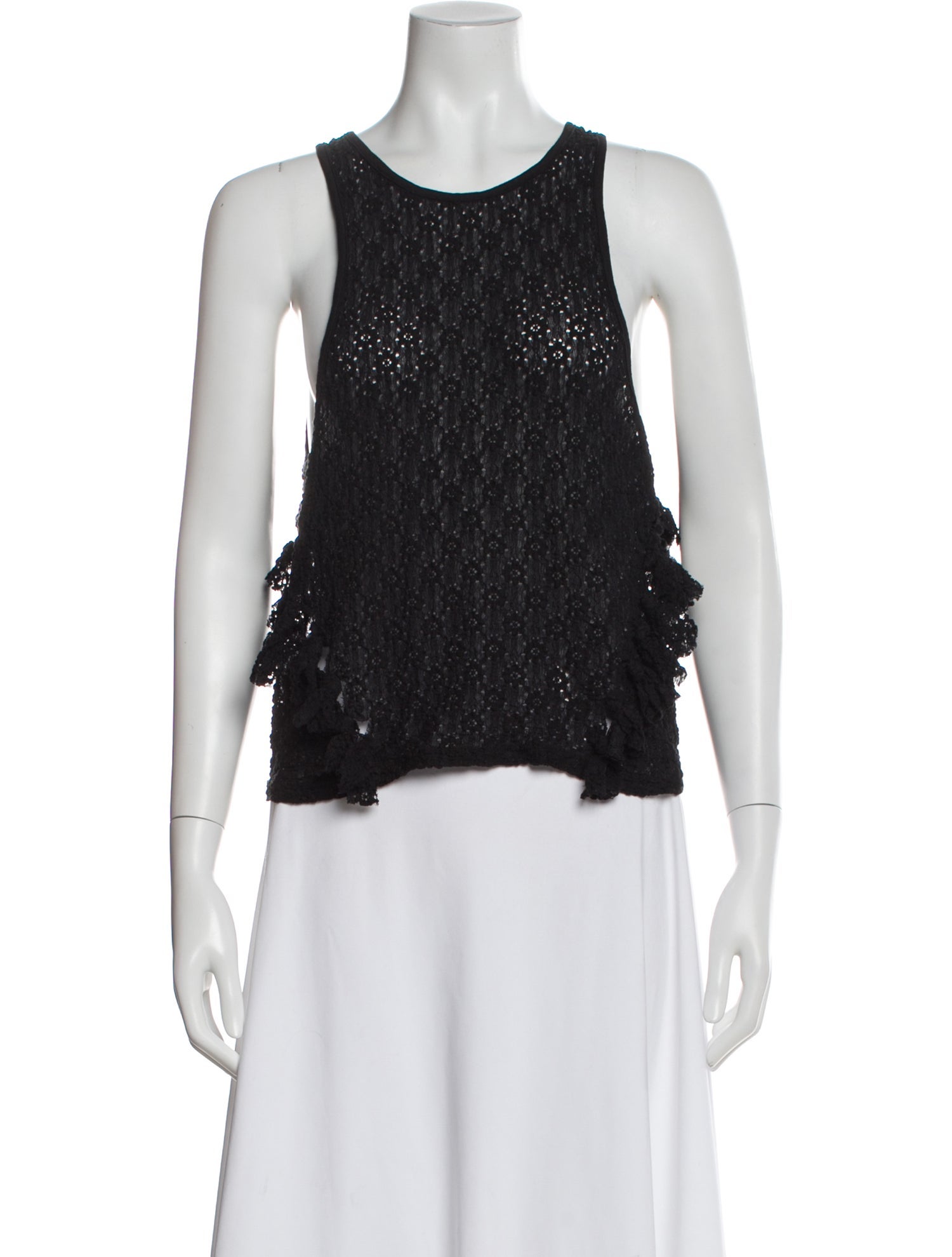 Eckhaus Latta Crew Neck Sleeveless Top