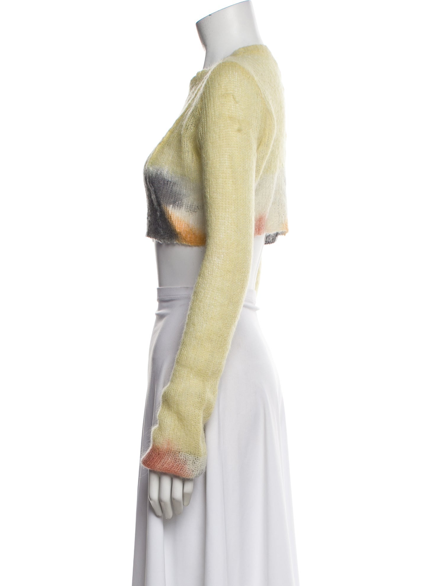 Eckhaus Latta Kid Mohair Colorblock Pattern Sweater