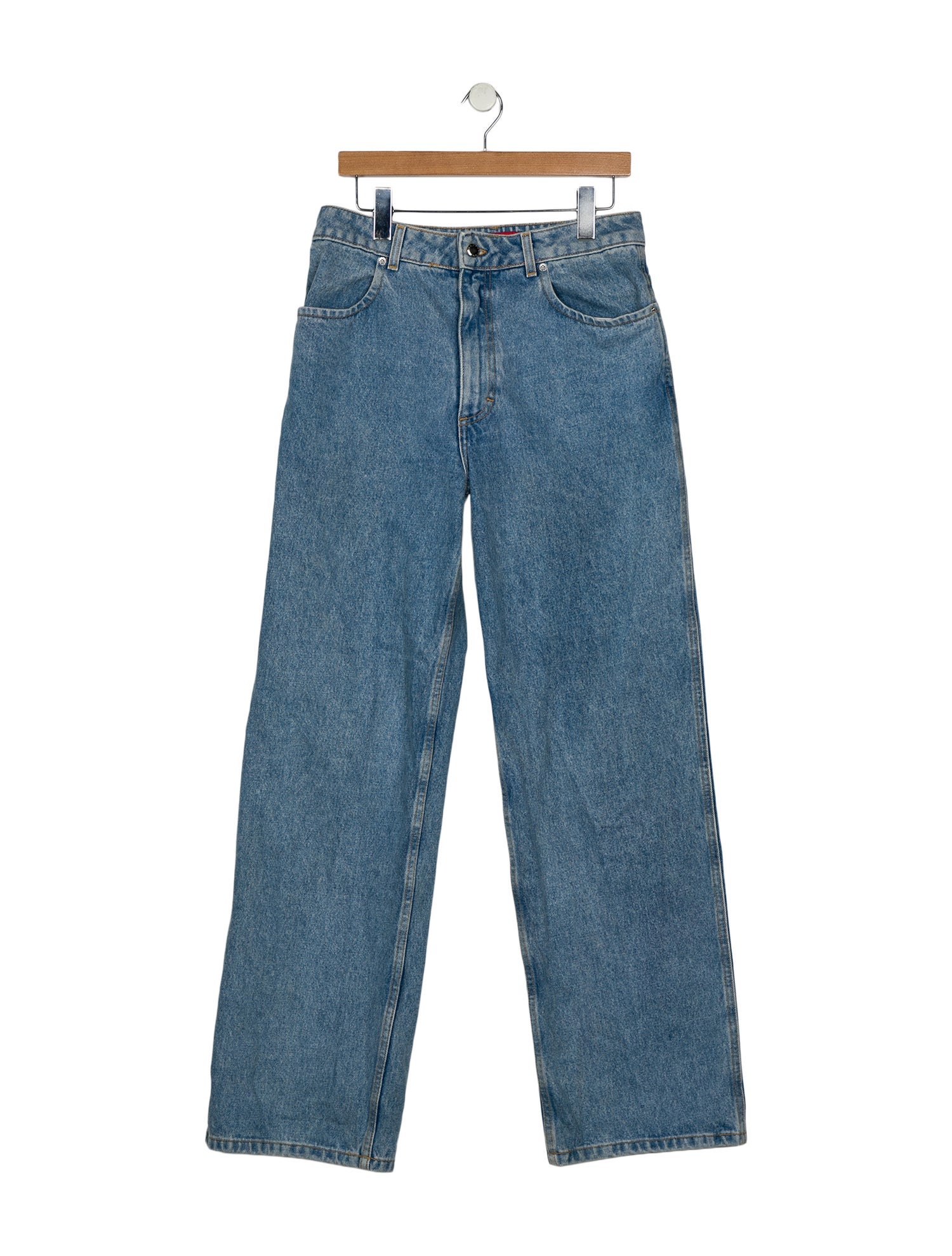 Eckhaus Latta High-Rise Wide Leg Jeans