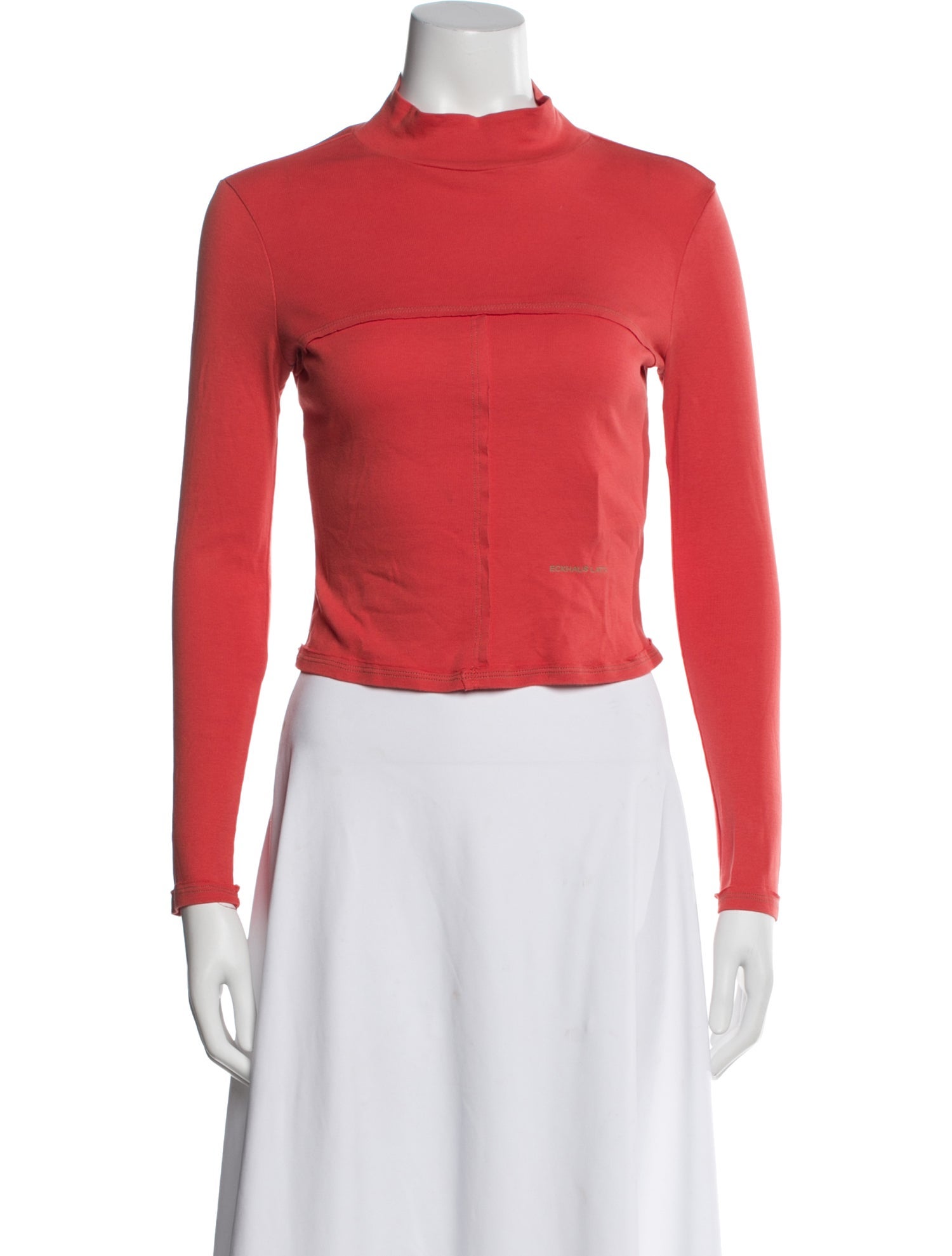 Eckhaus Latta Mock Neck Long Sleeve Top