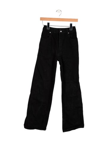 Pre-owned Eckhaus Latta High-rise Straight Leg Jeans In Black