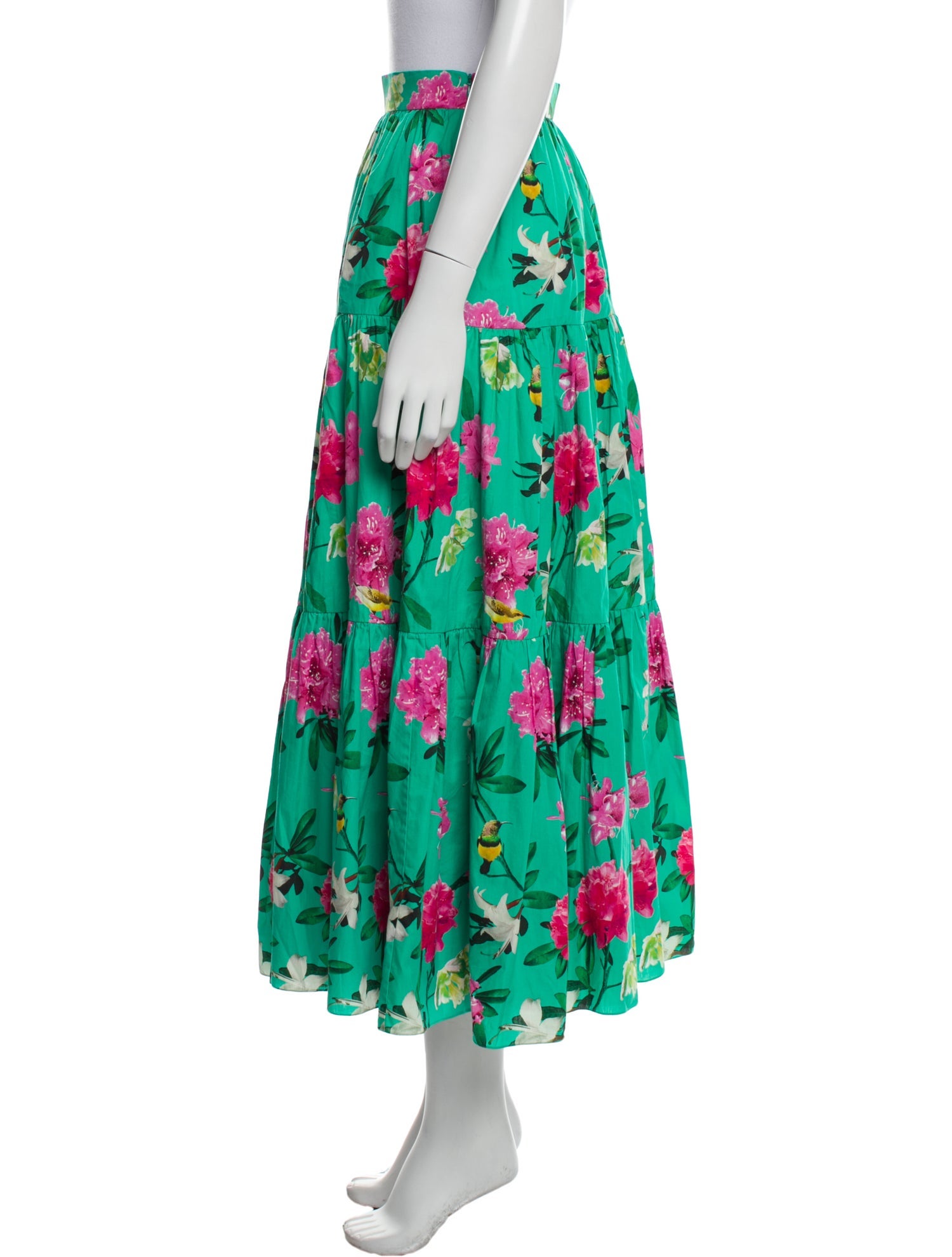 Eliza Christoph Silk Midi Length Skirt