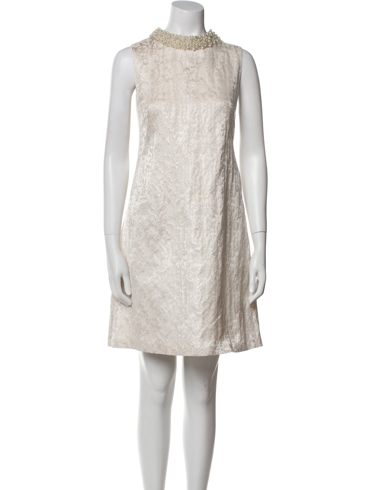 Eliza Christoph Mock Neck Knee-Length Dress