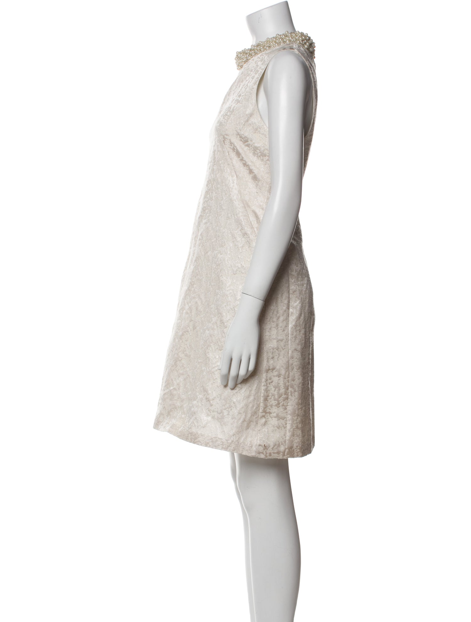 Eliza Christoph Mock Neck Knee-Length Dress