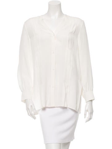 Edun Silk Pleated Top w/ Tags