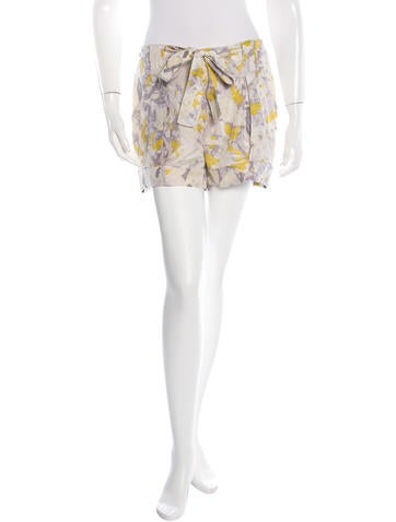 Edun Abstract Print Silk Shorts