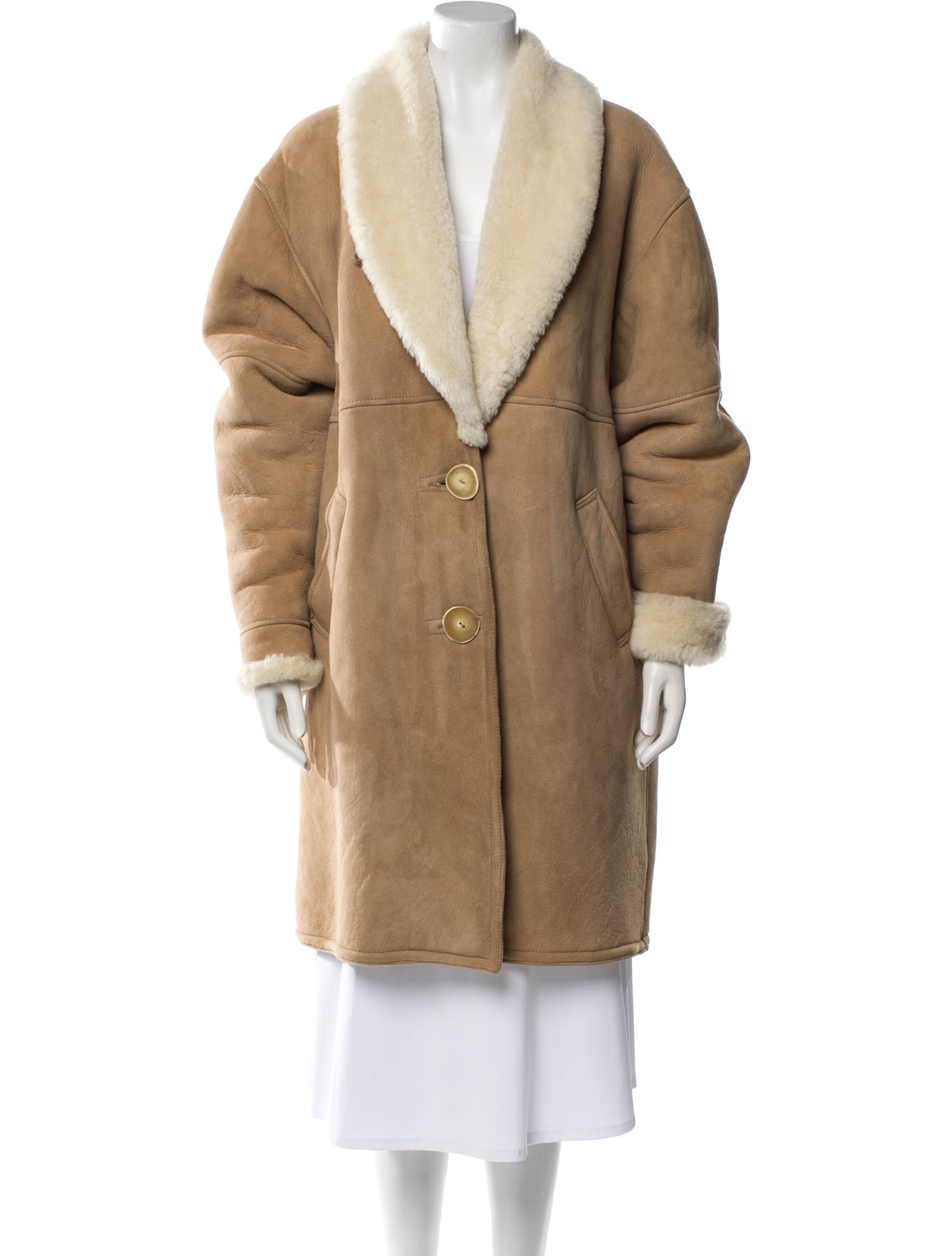 Eddie Bauer Shearling Faux Fur Coat