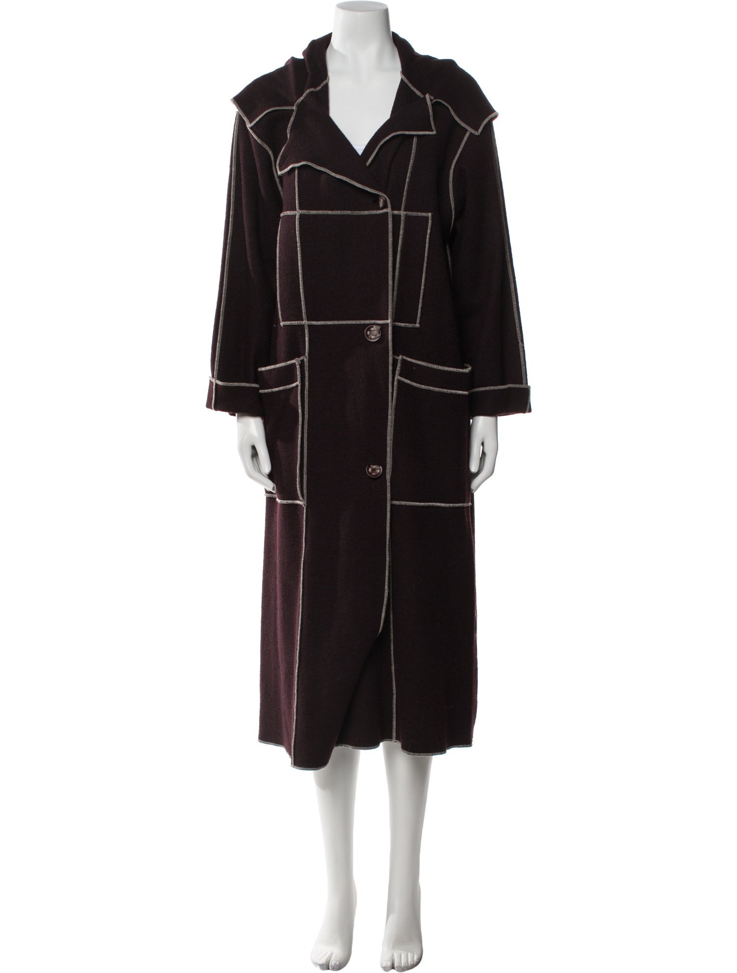 Et Dieu Crea La Femme Wool Trench Coat
