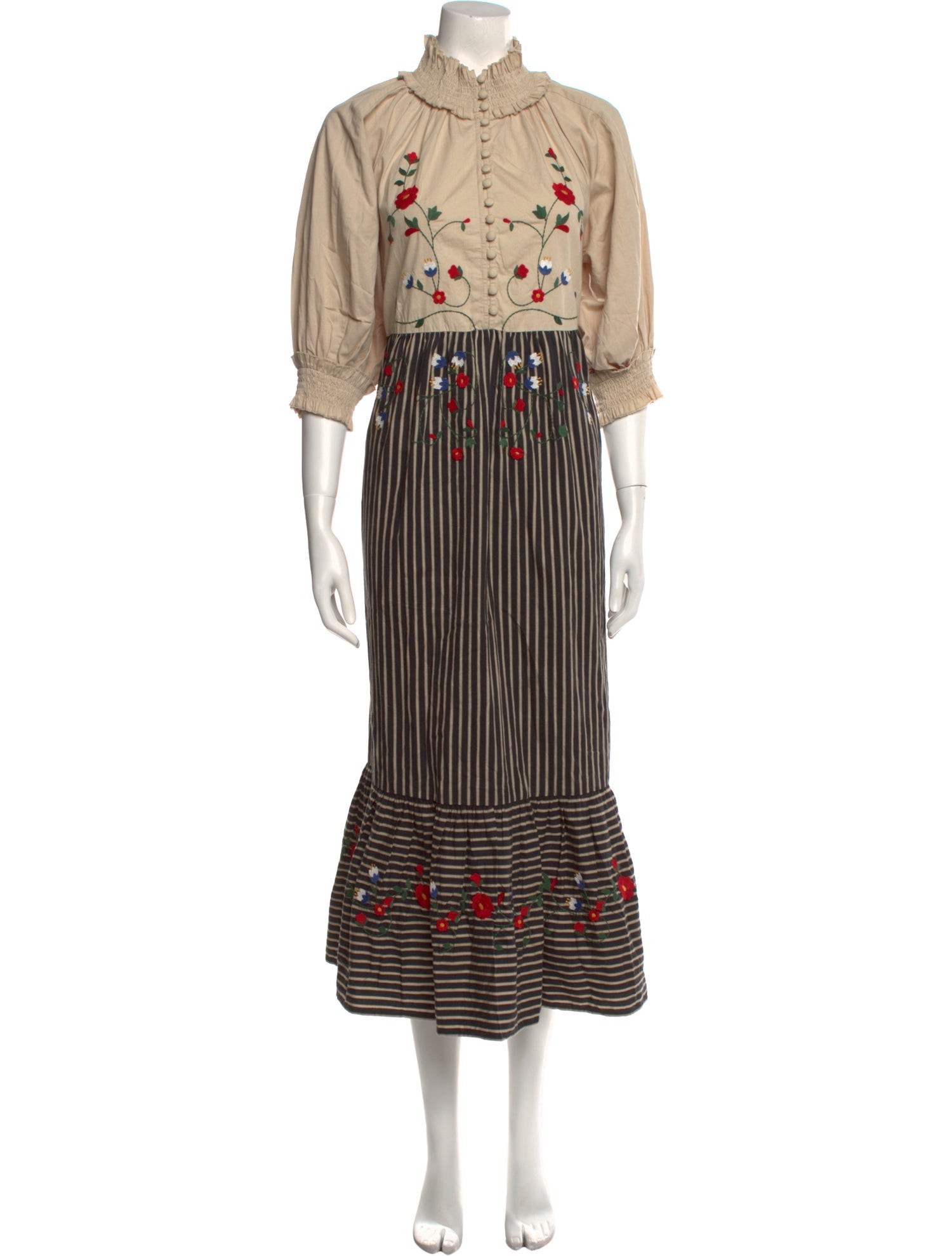 EDDY Striped Long Dress