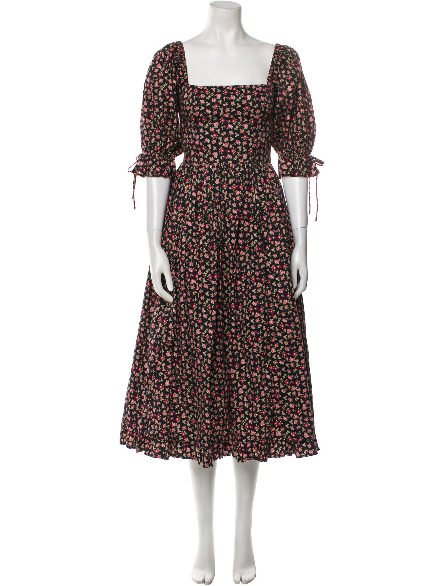 EDDY Floral Print Midi Length Dress