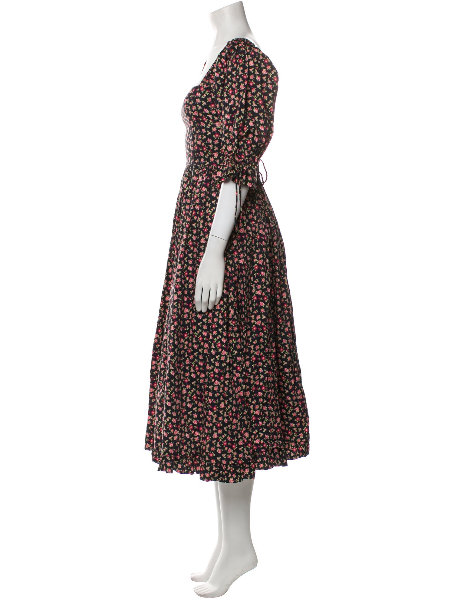 EDDY Floral Print Midi Length Dress
