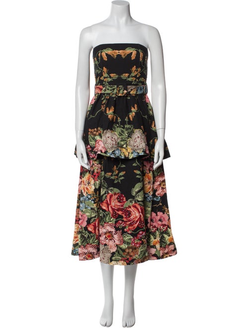 EDDY Floral Print Midi Length Dress