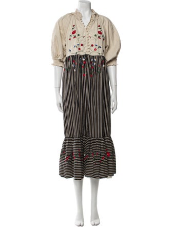 EDDY Striped Long Dress