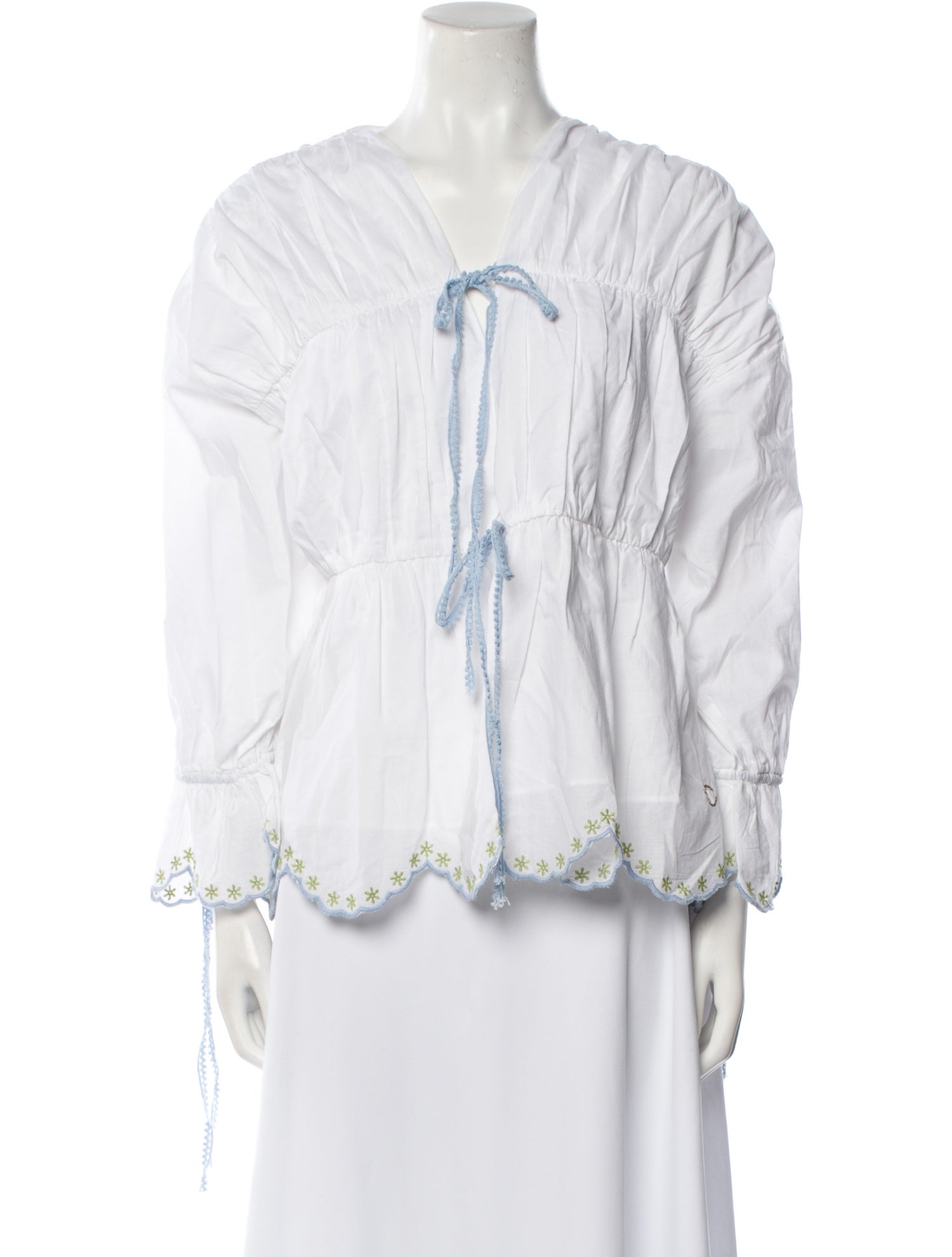 EDDY V-Neck Long Sleeve Blouse