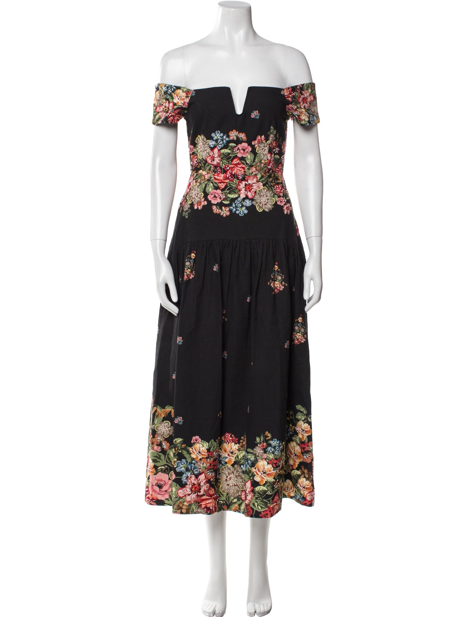 EDDY Floral Print Midi Length Dress