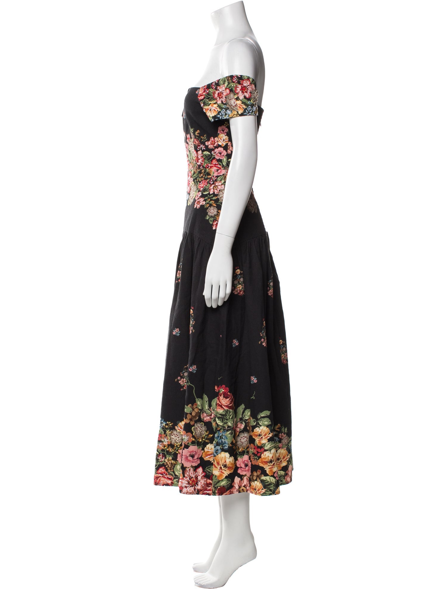 EDDY Floral Print Midi Length Dress