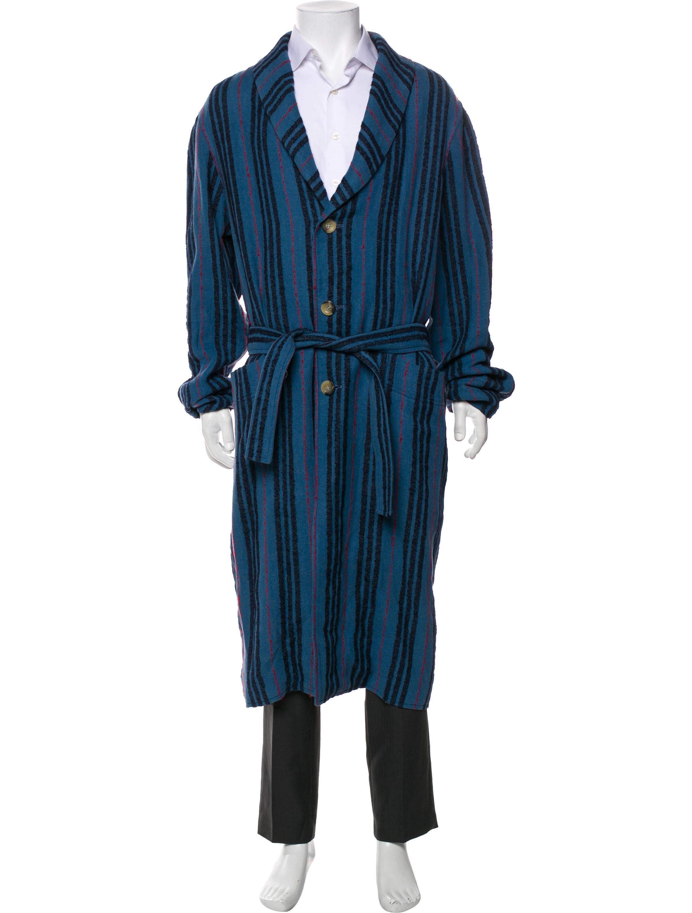 Editions M.R Linen Striped Overcoat