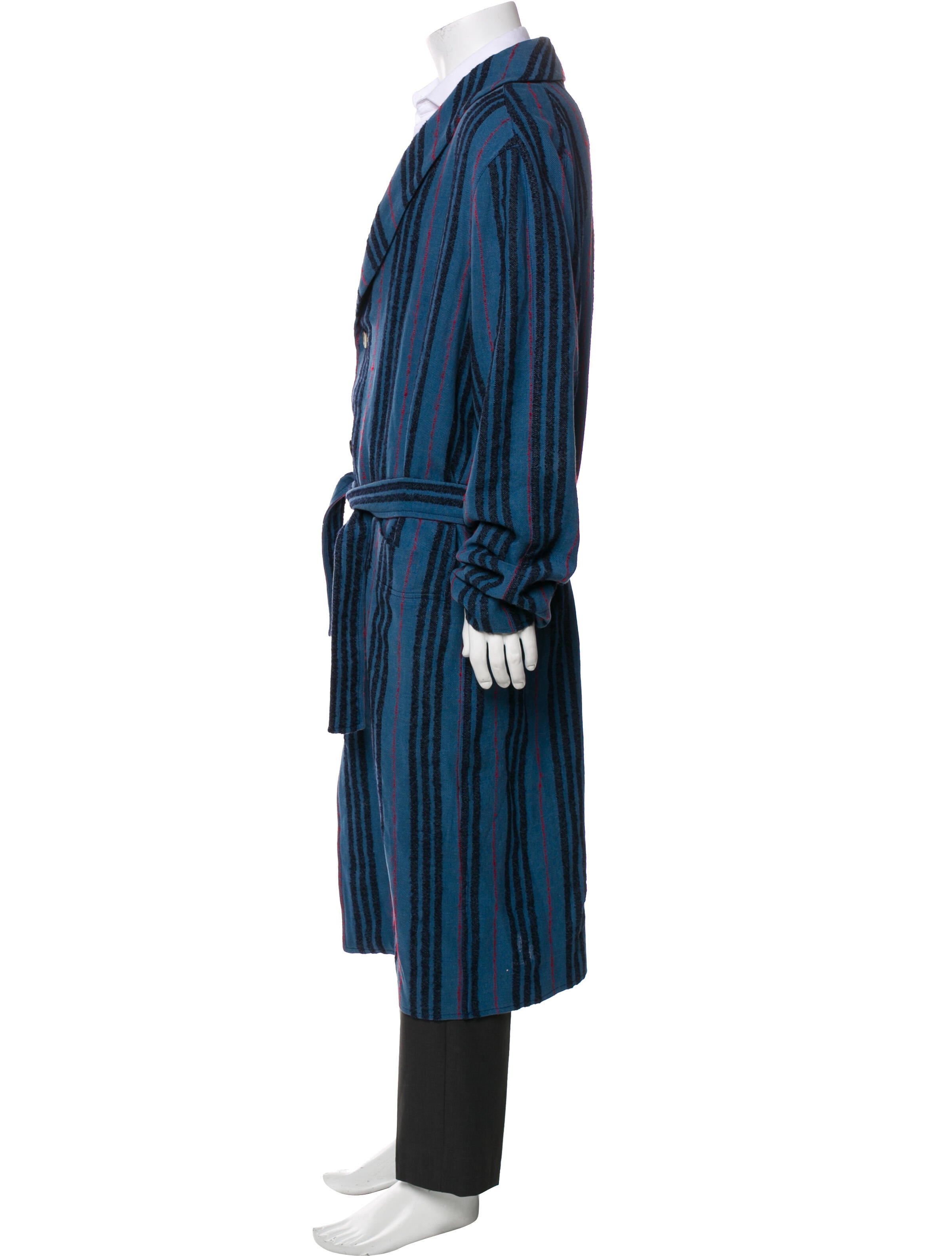 Editions M.R Linen Striped Overcoat
