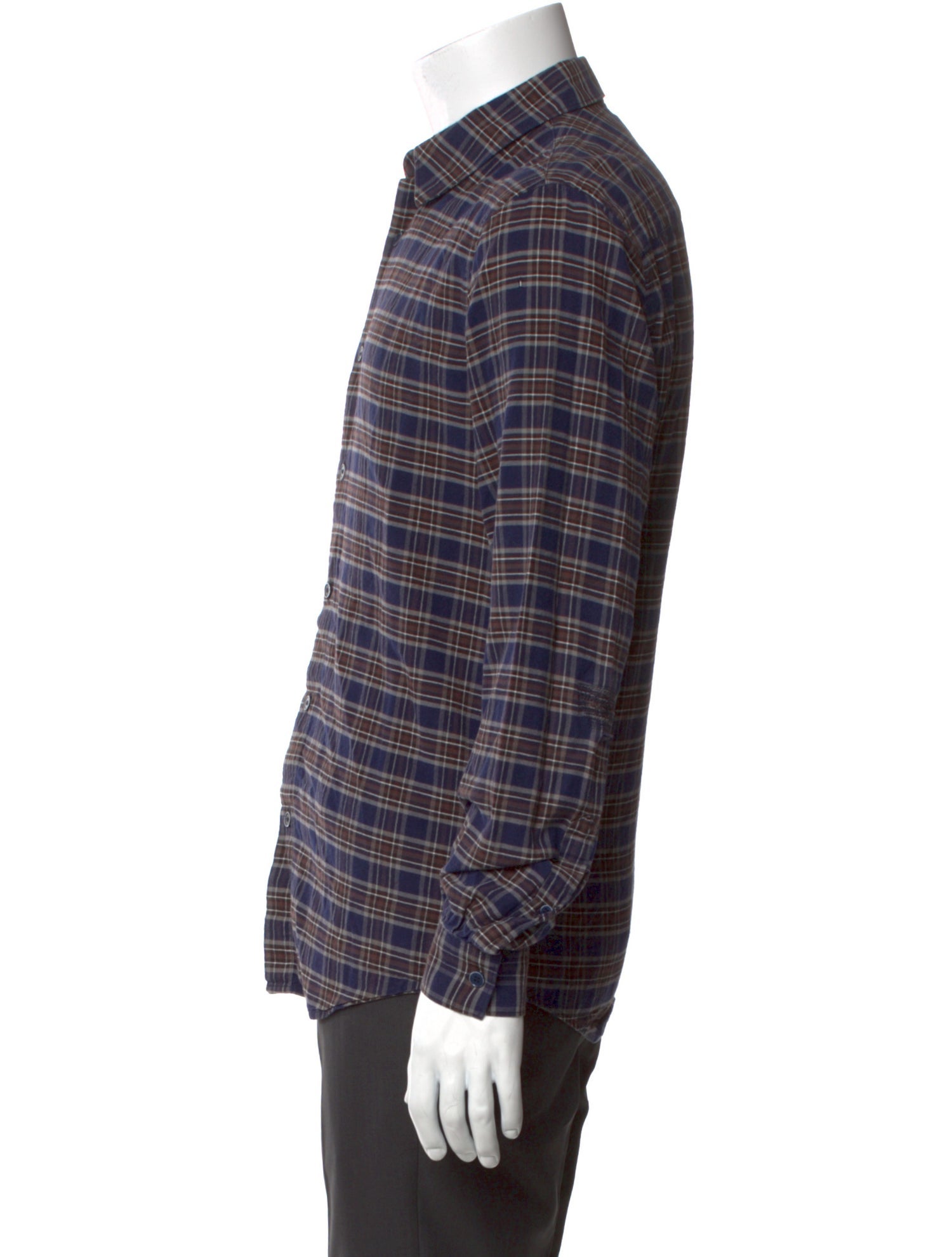 Editions M.R Plaid Print Long Sleeve Shirt