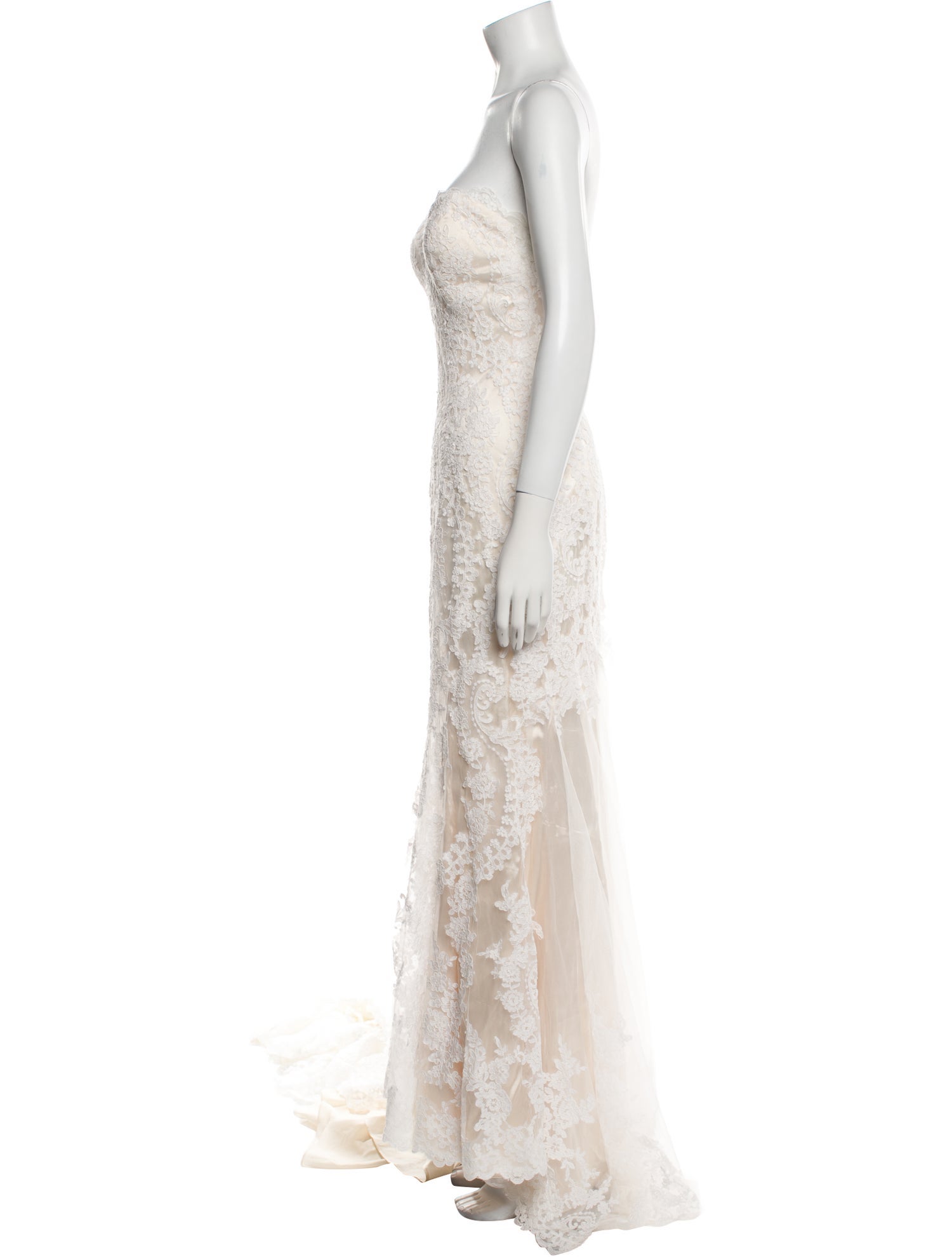 Eddy K Lace Pattern Long Dress