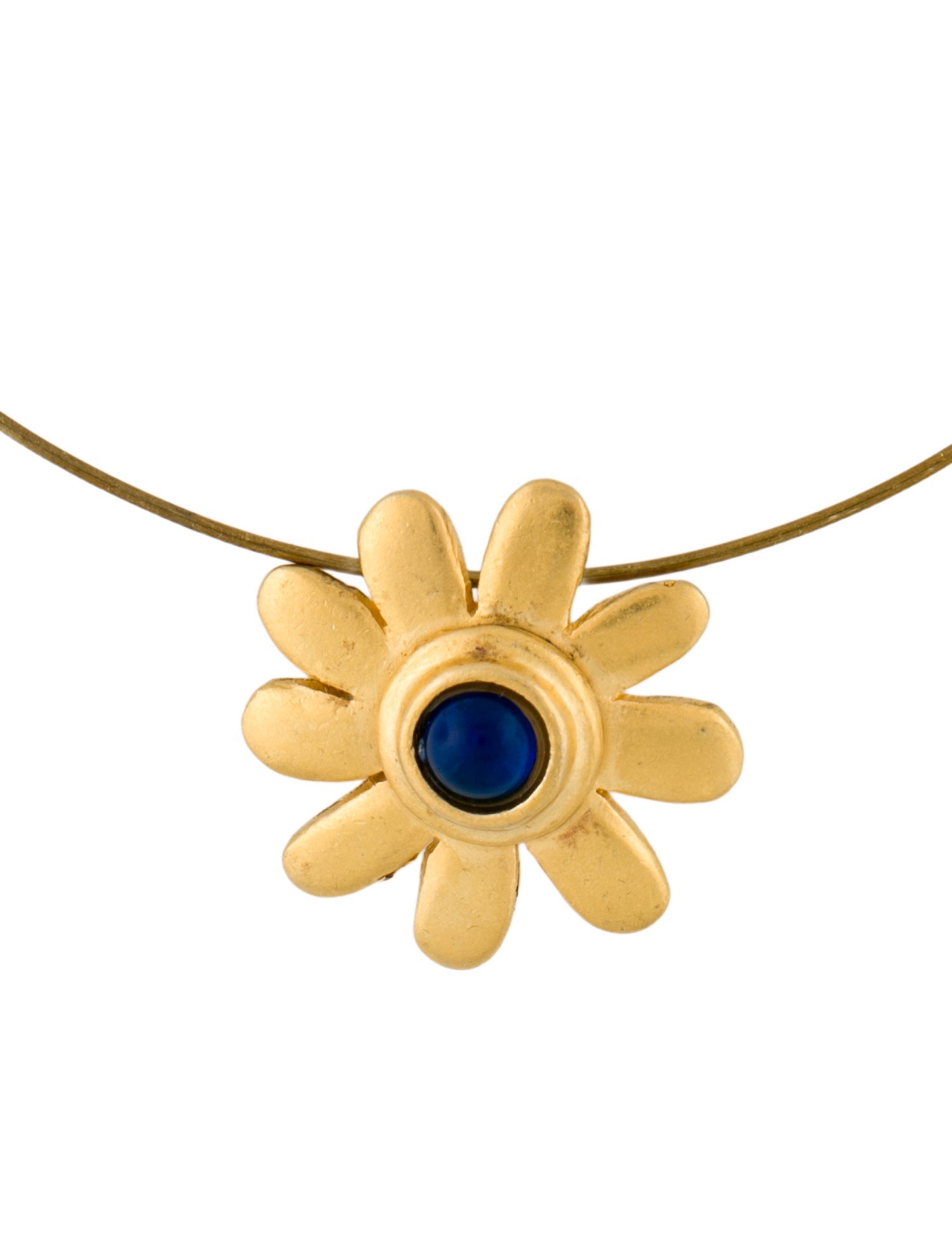 Edouard Rambaud Resin Flower Pendant Choker Necklace