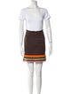 Edward Cuming Merino Wool Striped Skirt Set