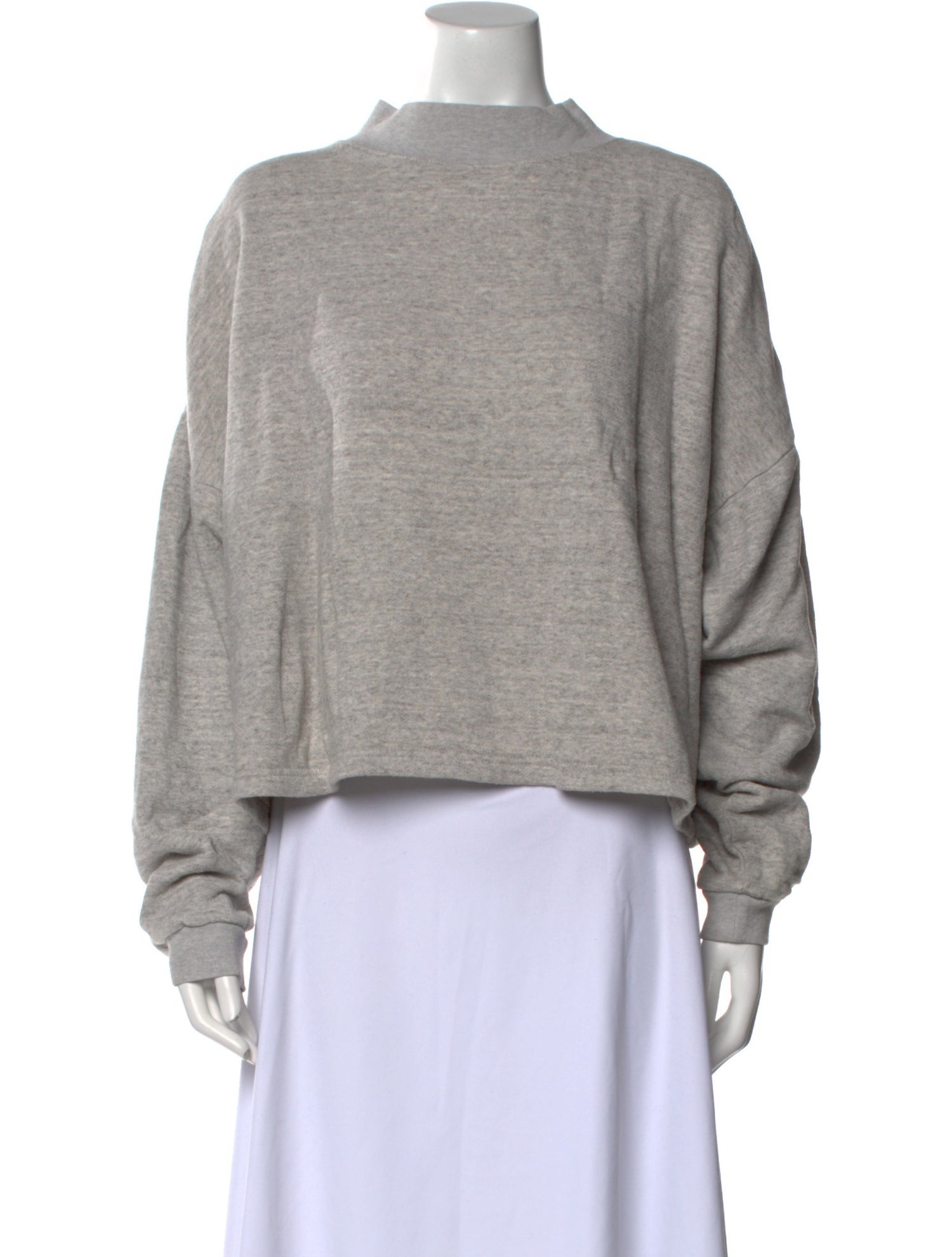 Entireworld Mock Neck Long Sleeve Sweatshirt