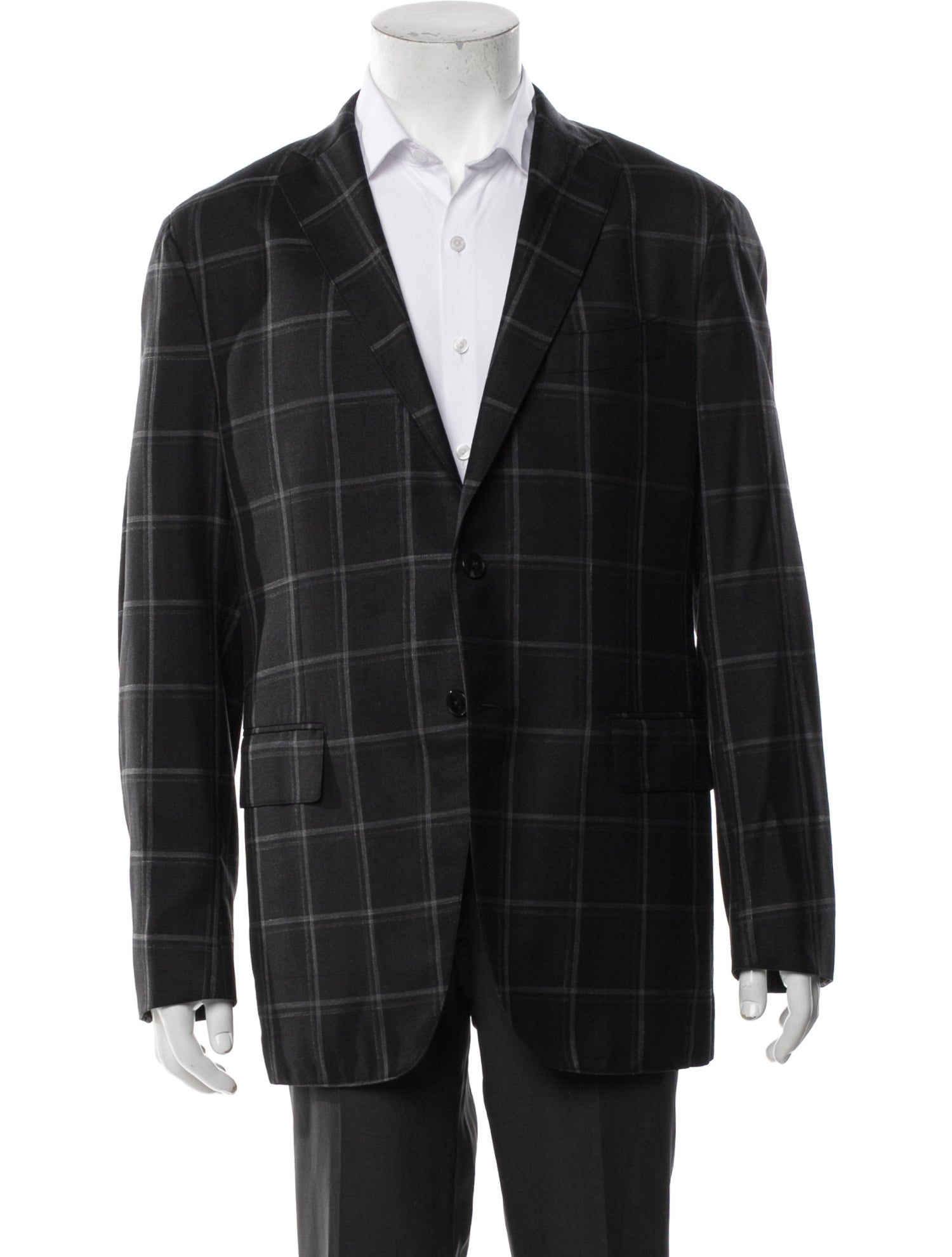 Eidos Wool Plaid Print Blazer