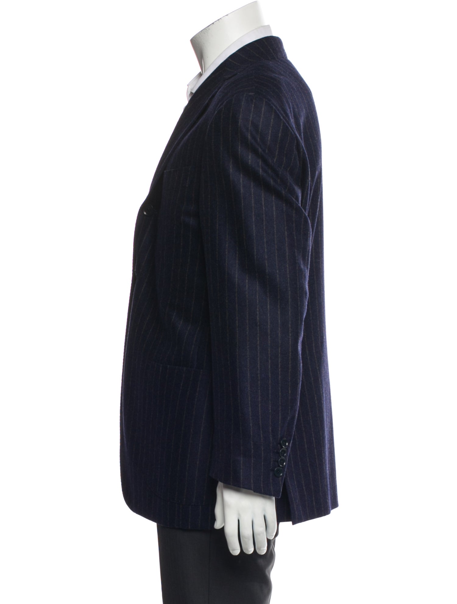 Eidos Wool Striped Peacoat