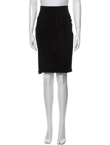 Jean Claude Jitrois Skirts Leather Knee-Length Skirt Us8, Fr40 | M