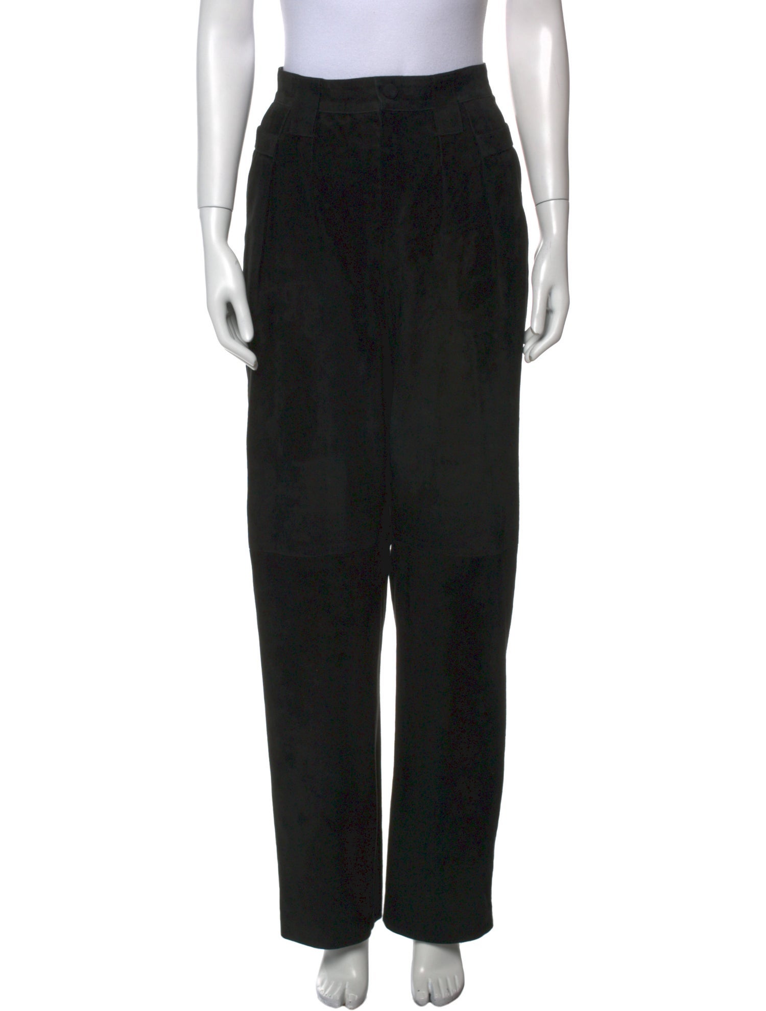 Jean Claude Jitrois Leather Straight Leg Pants