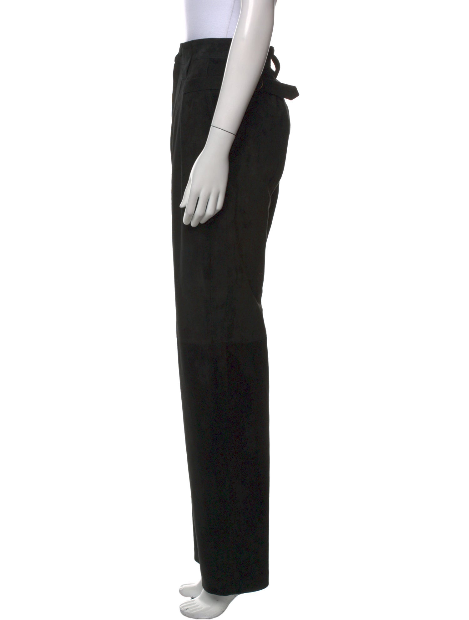 Jean Claude Jitrois Leather Straight Leg Pants