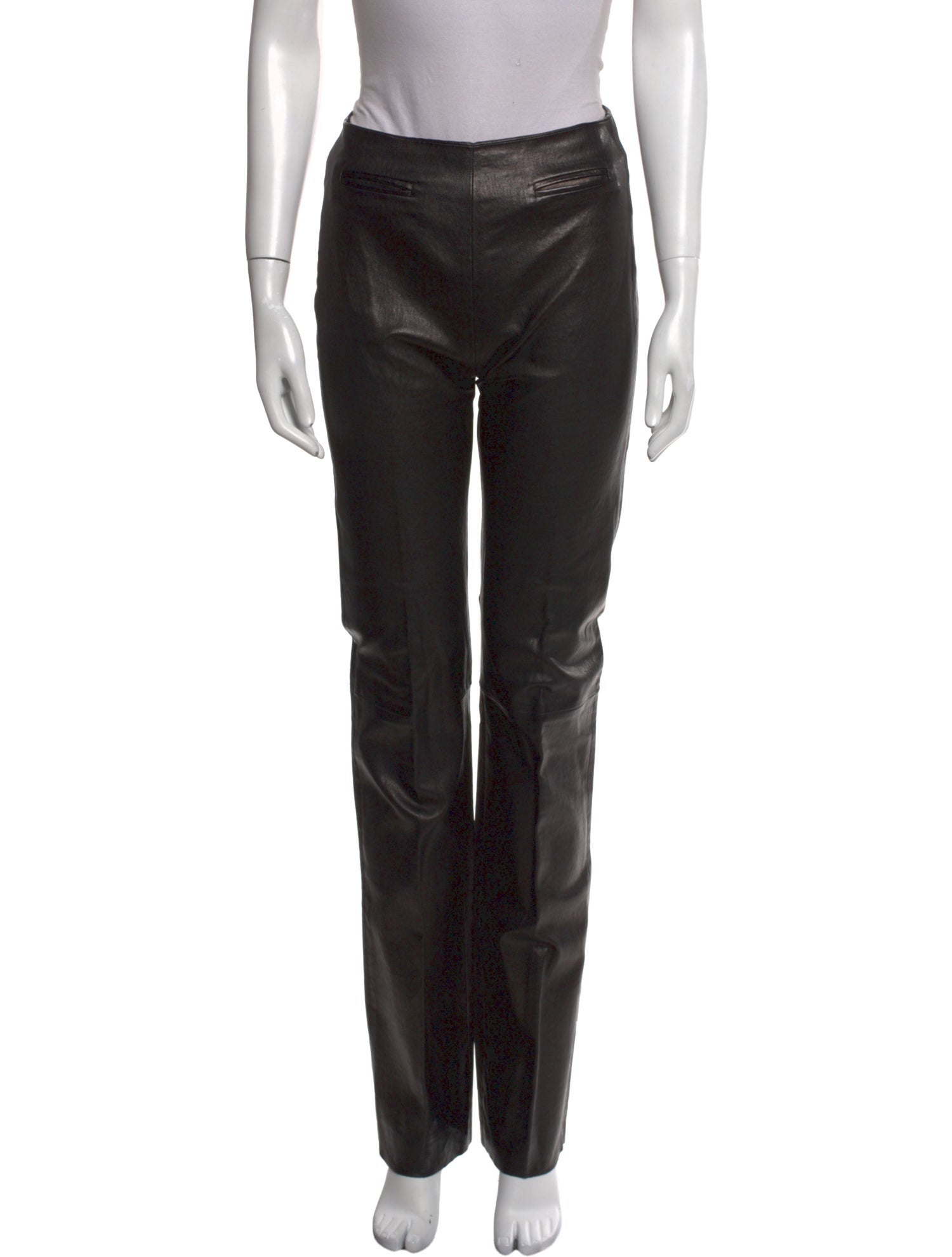 Jean Claude Jitrois Lambskin Straight Leg Pants
