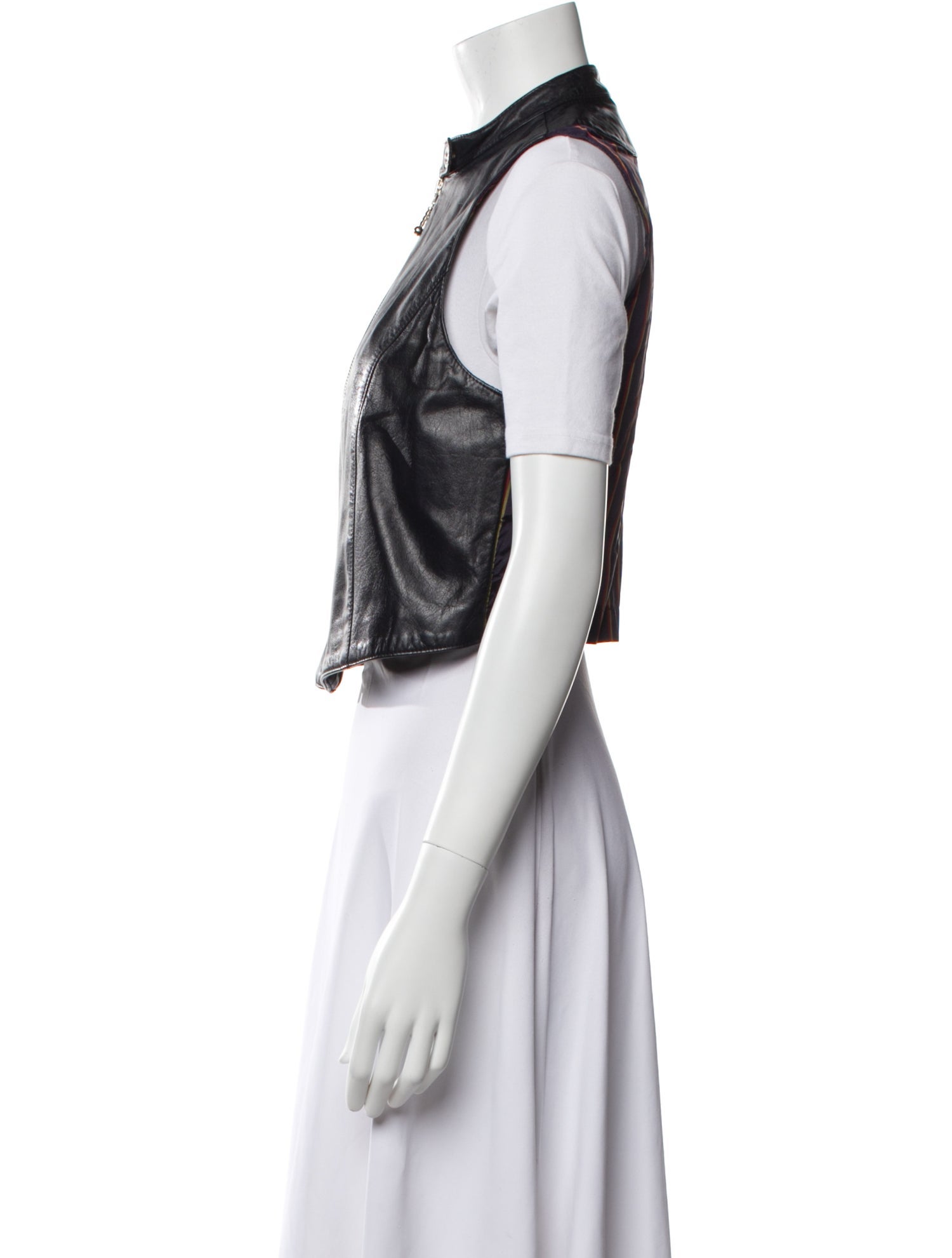 Emanuel by Emanuel Ungaro Leather Vest