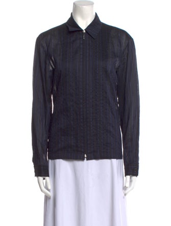 Emanuel by Emanuel Ungaro Suede Long Sleeve Button-Up Top
