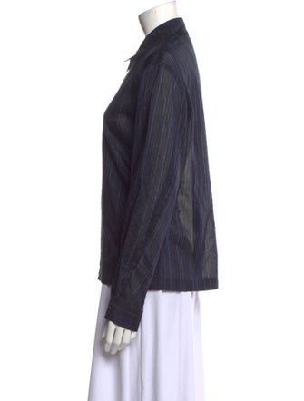 Emanuel by Emanuel Ungaro Suede Long Sleeve Button-Up Top