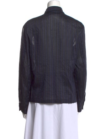 Emanuel by Emanuel Ungaro Suede Long Sleeve Button-Up Top