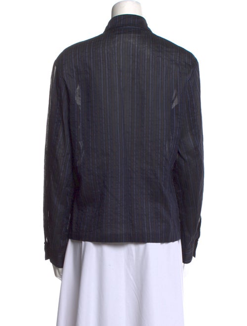 Emanuel by Emanuel Ungaro Suede Long Sleeve Button-Up Top