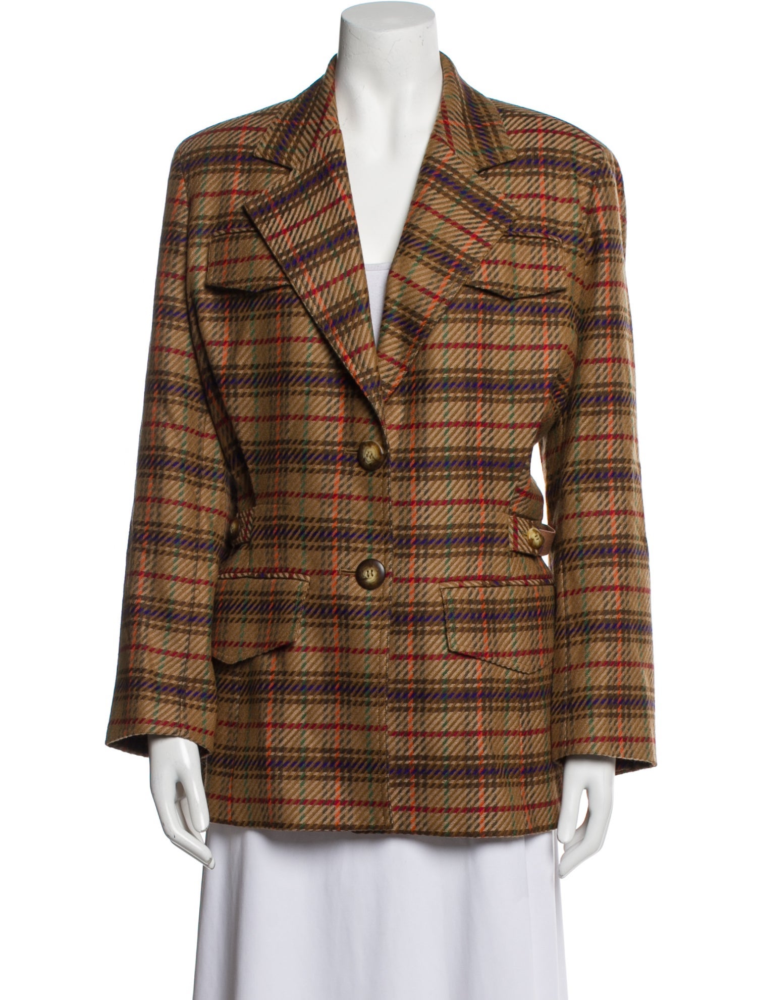 Emanuel by Emanuel Ungaro Plaid Print Blazer