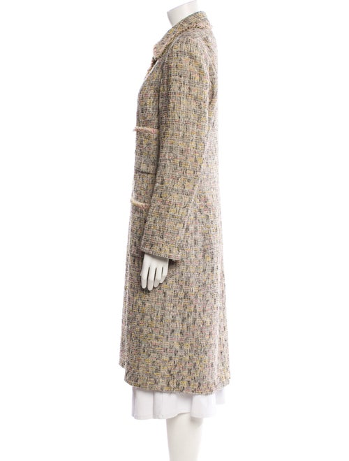 Emanuel by Emanuel Ungaro Tweed Pattern Faux Fur Coat