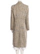 Emanuel by Emanuel Ungaro Tweed Pattern Faux Fur Coat