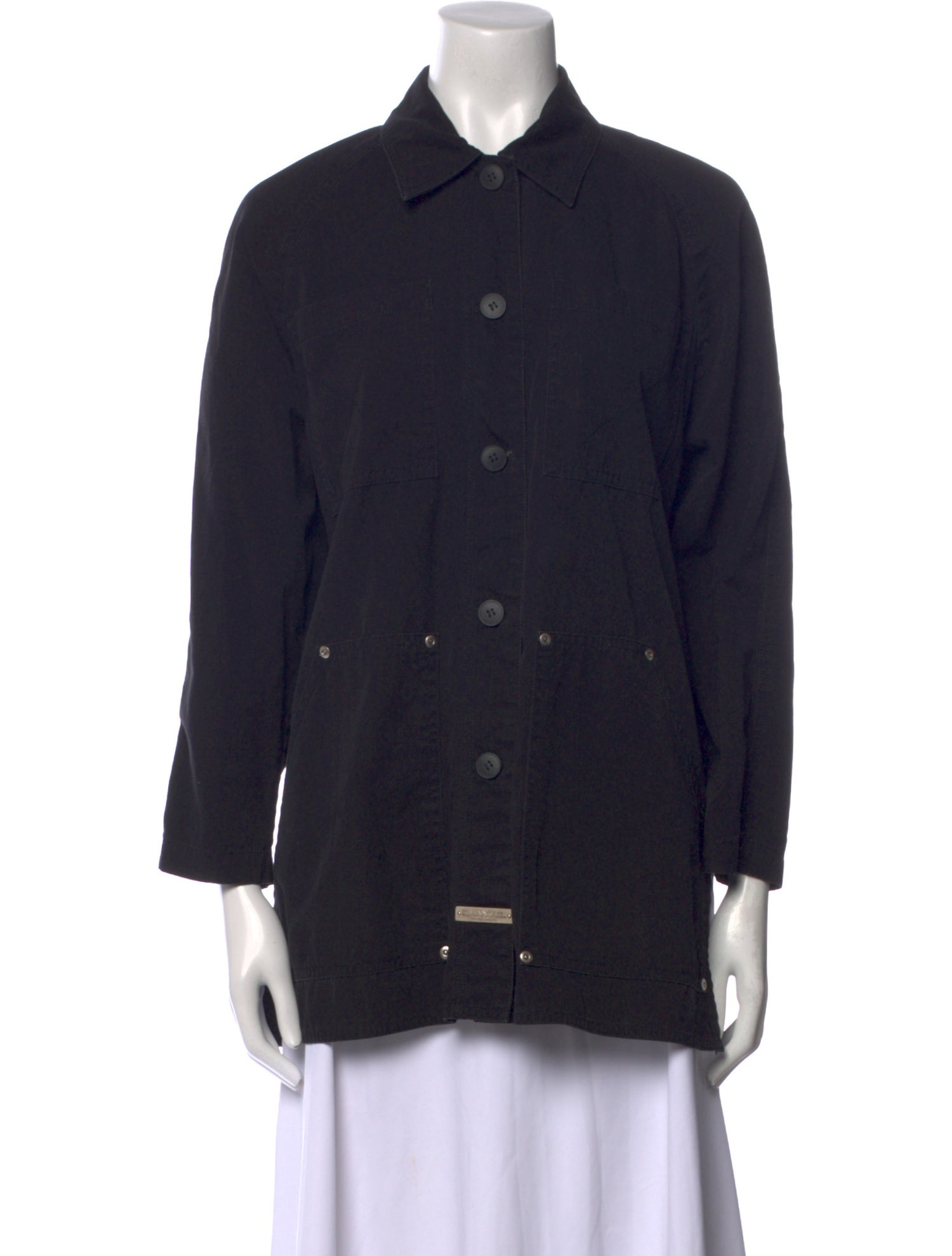 Emanuel by Emanuel Ungaro Wool Long Sleeve Button-Up Top