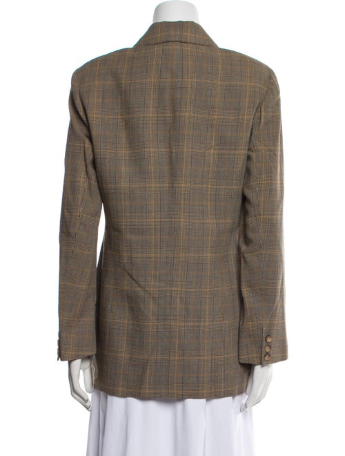 Emanuel by Emanuel Ungaro Wool Plaid Print Blazer