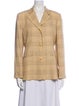 Emanuel by Emanuel Ungaro Wool Plaid Print Blazer