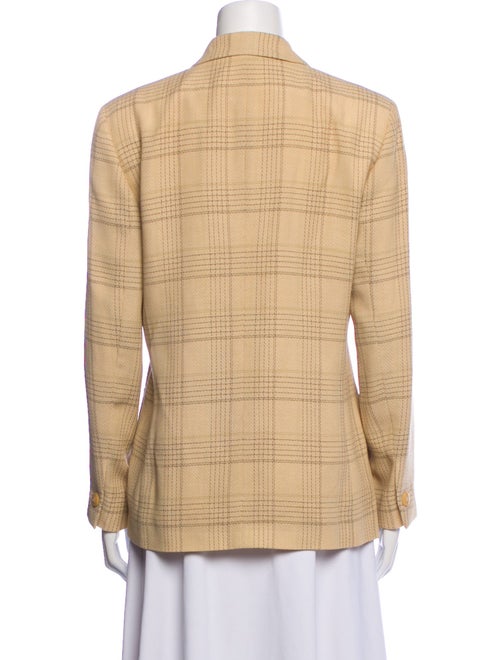 Emanuel by Emanuel Ungaro Wool Plaid Print Blazer