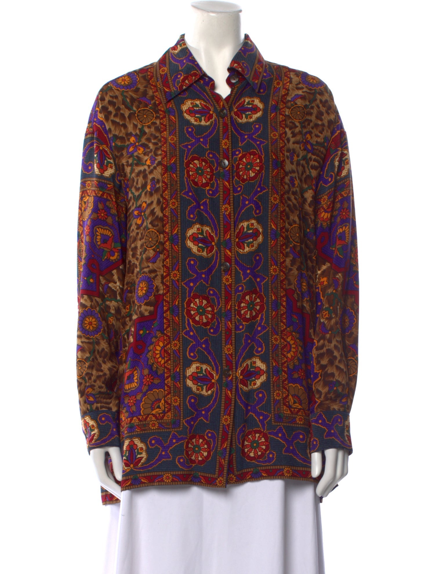 Emanuel by Emanuel Ungaro Vintage 1980's Button-Up Top