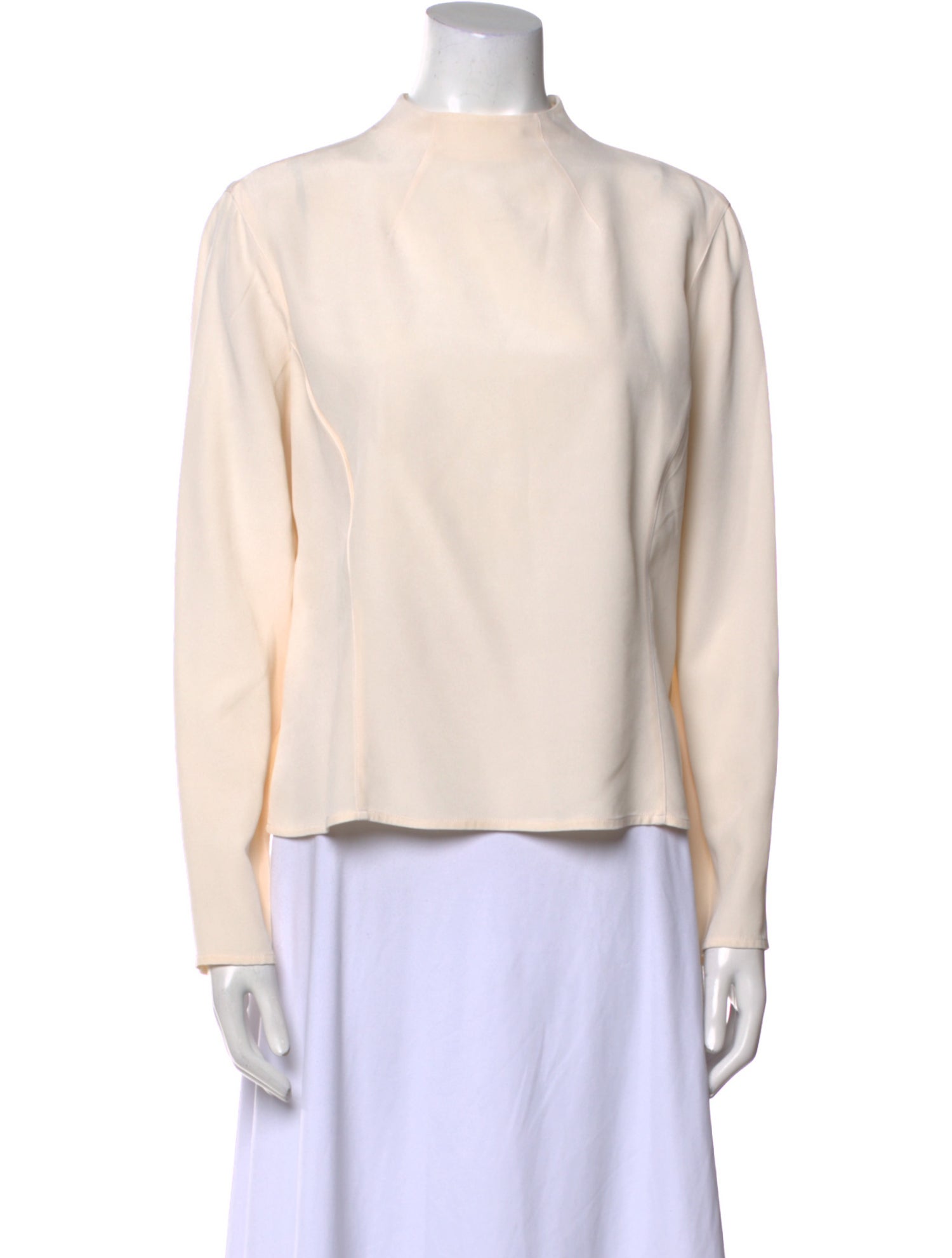 Emanuel by Emanuel Ungaro Mock Neck Long Sleeve Blouse